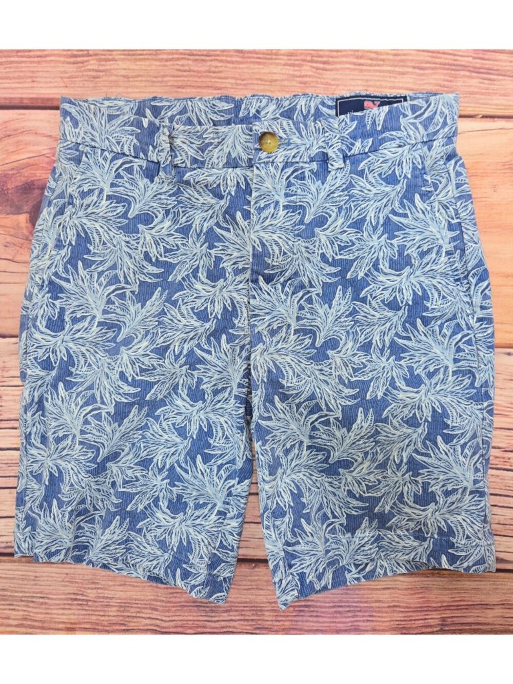 Vineyard Vines Blue Leaf Print Breaker Shorts Size 28
